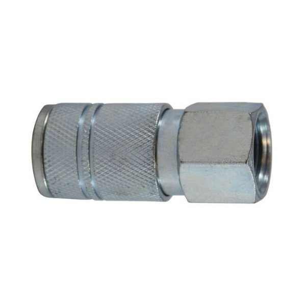 Midland Metal Coupler, Industrial Interchange, 12 Nominal, FNPT, 250 psi, 4 to 176 deg F, Steel, Import 98812